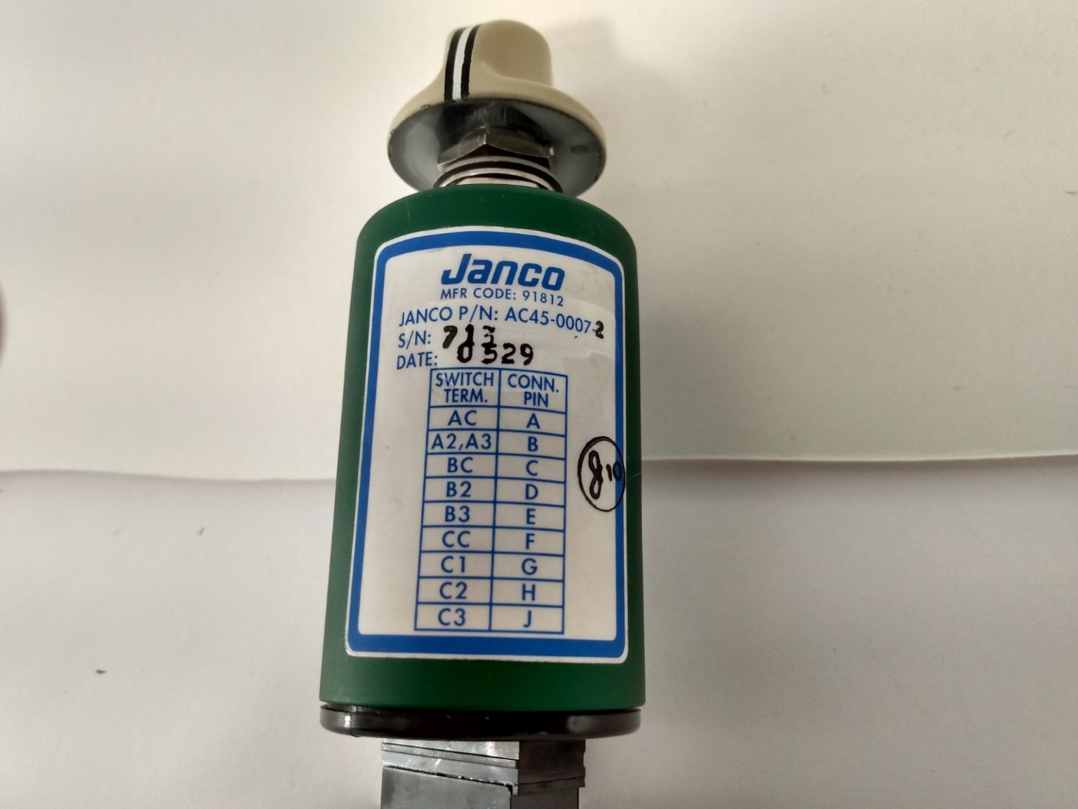 Janco Switch PN AC4500072 Flight Simulator Components