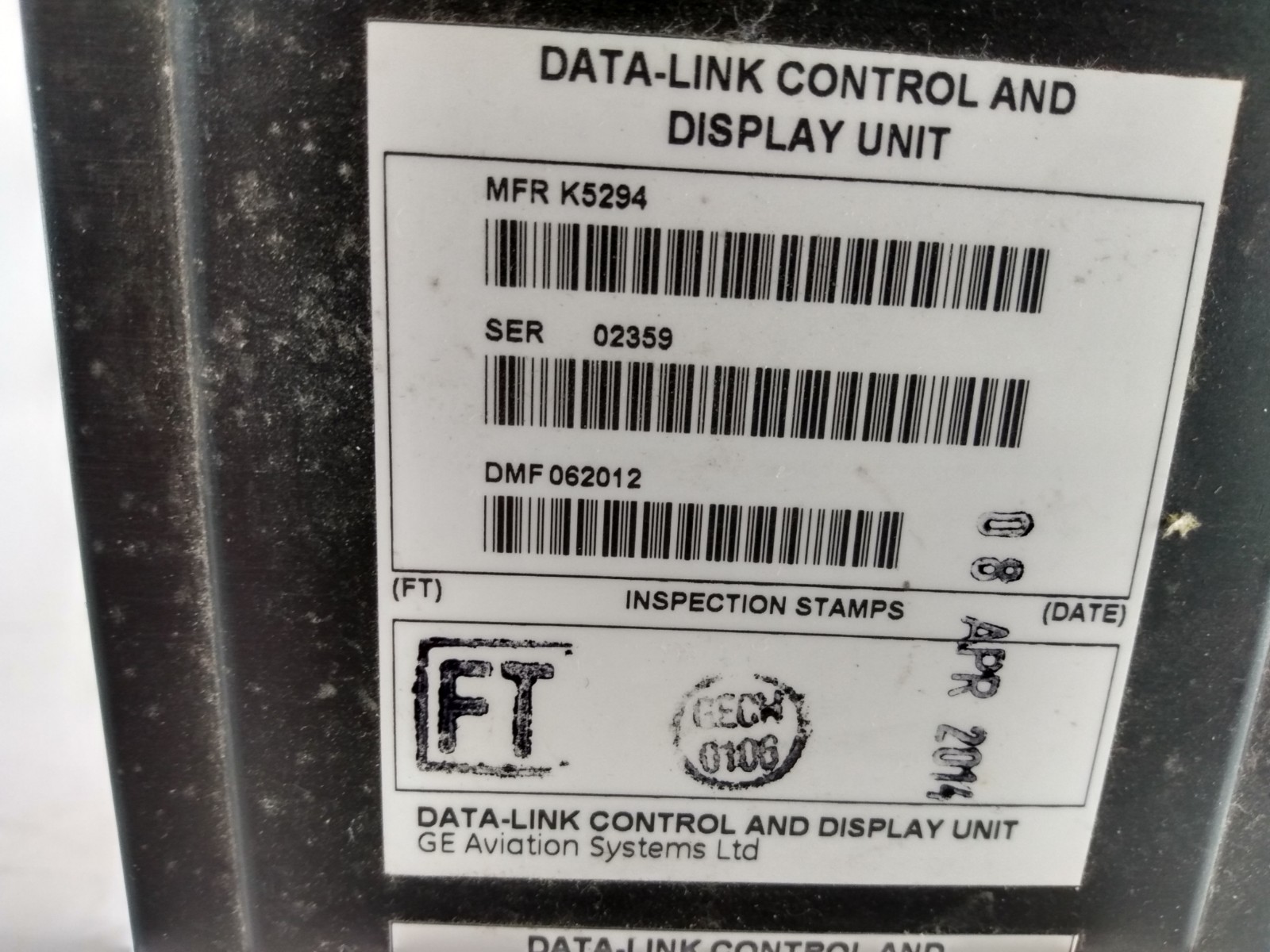 Data-Link Control And Display Unit PN 401MFD3-3 – Flight Simulator ...